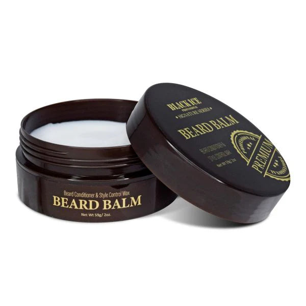Black Ice Professional Beard Balm - Conditioning & Styling Beard Care – 2oz