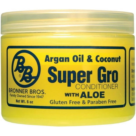 Bronner Bros BB Argan Oil & Coconut Super Gro Conditioner Hair Grease, 6oz