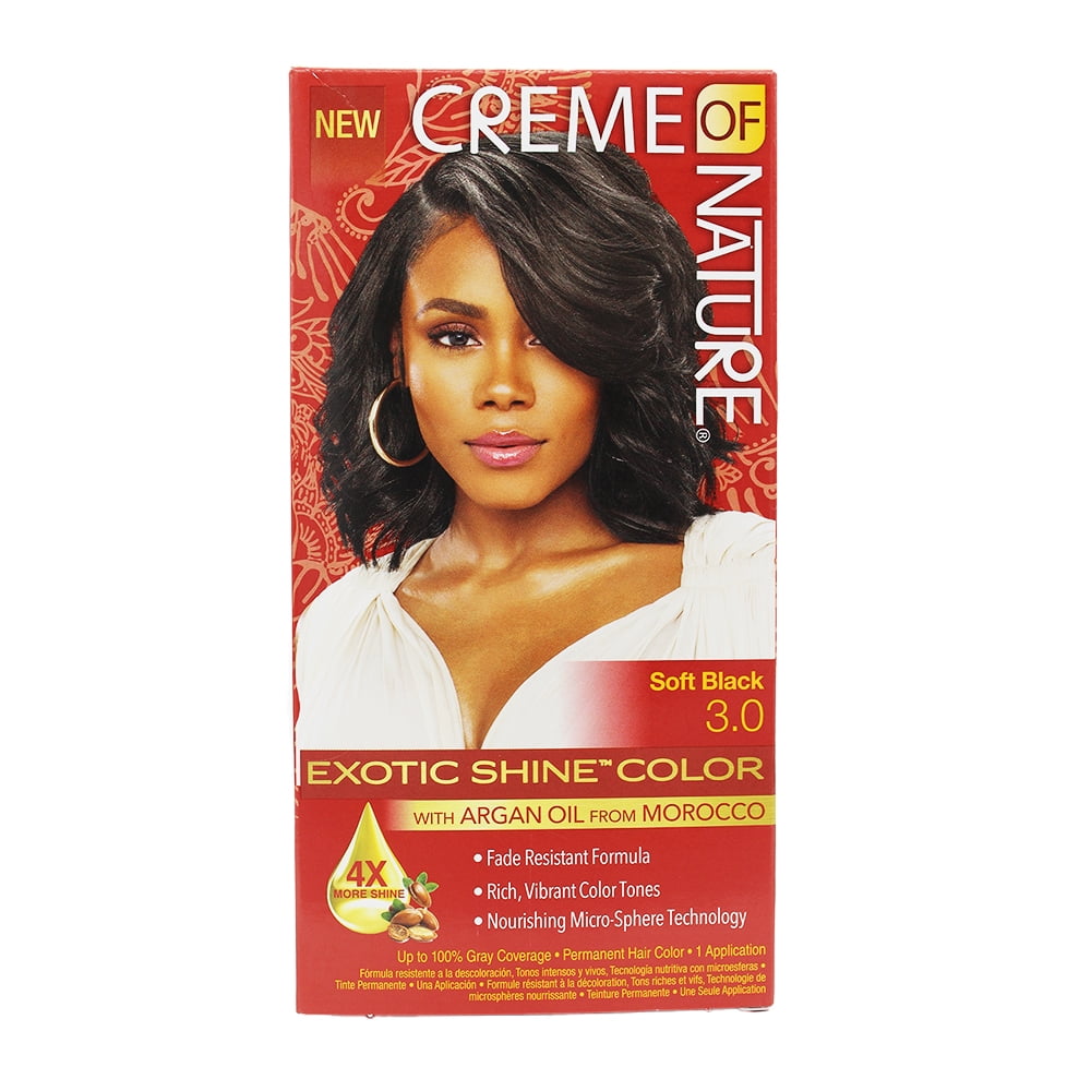 Creme of Nature Exotic Shine Permanent Hair Color -  Soft Black 3.0