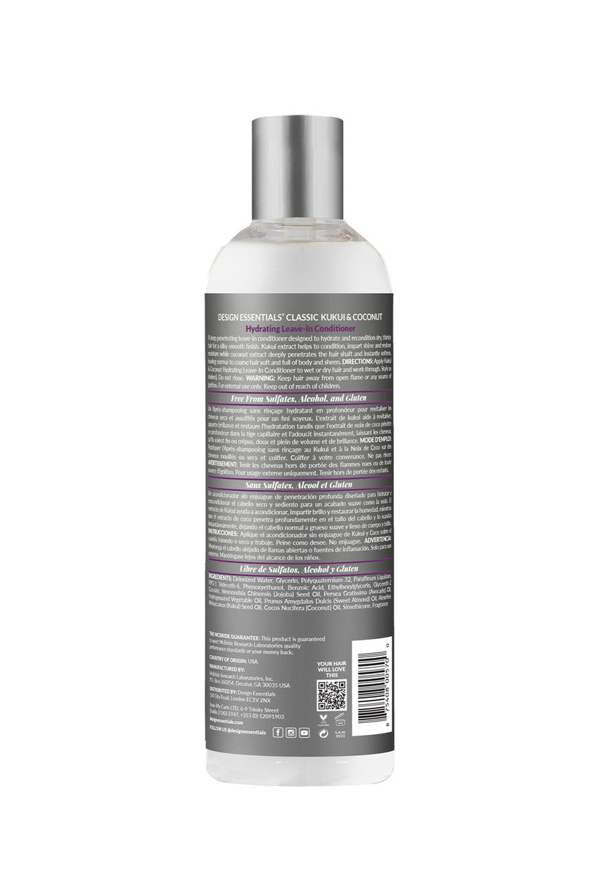 Design Essentials Kukui & Coconut Hydrating Leave-In Conditioner - 12oz