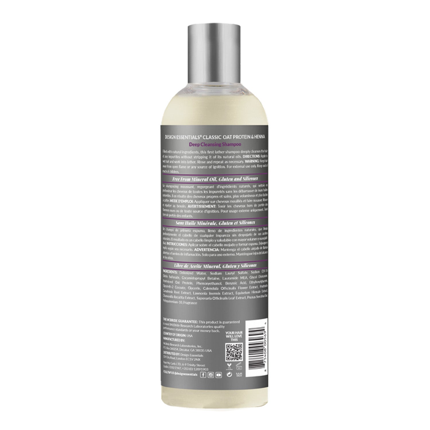 Design Essentials Oat Protein & Henna Deep Cleansing Shampoo - 12fl oz