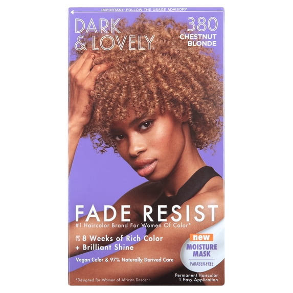 Dark & Lovely Fade Resist Permanent Hair Color, 380 Chestnut Blonde