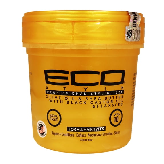 Eco Style Professional Styling Gel Black Castor & Flaxseed Oil Olive Oil And She Butter
