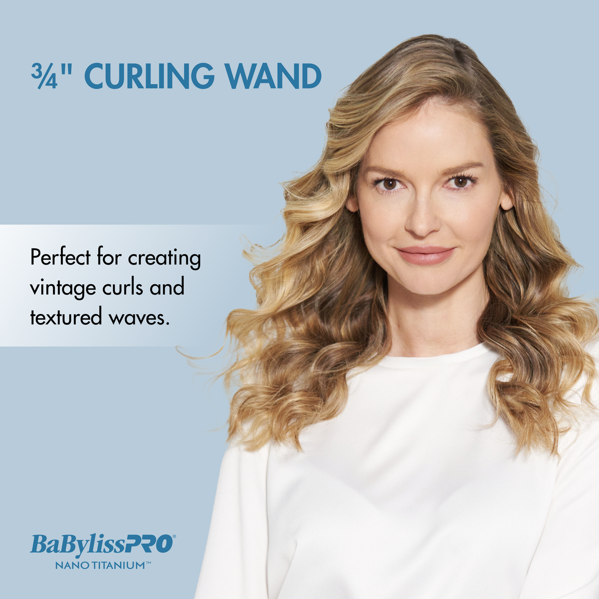 BaBylissPRO Nano Titanium ¾" Spring Curling Iron