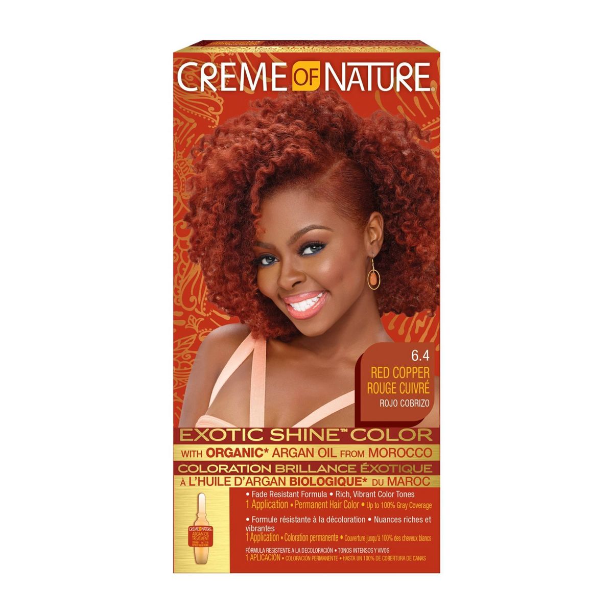 Creme of Nature Exotic Shine Permanent Hair Color - Red Copper 6.4