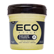 Eco Style Professional Styling Gel Black Castor & Flaxseed Oil