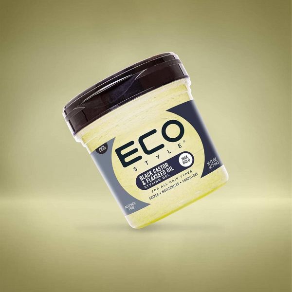 Eco Style Professional Styling Gel Black Castor & Flaxseed Oil
