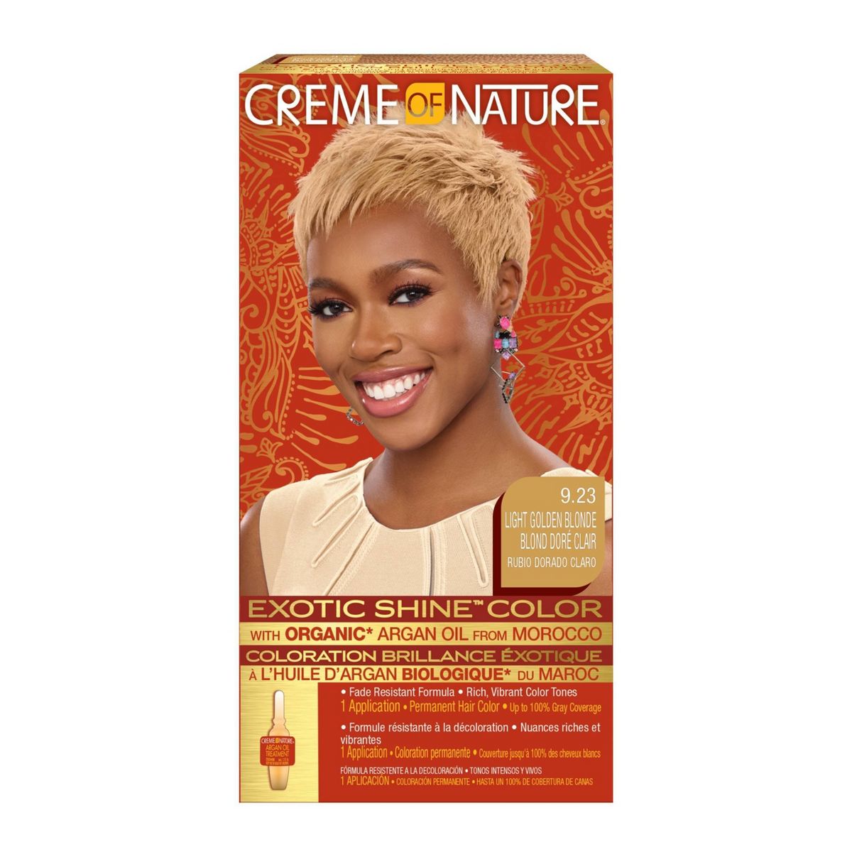 Creme of Nature Exotic Shine Permanent Hair Color - Light Golden Blonde 9.23