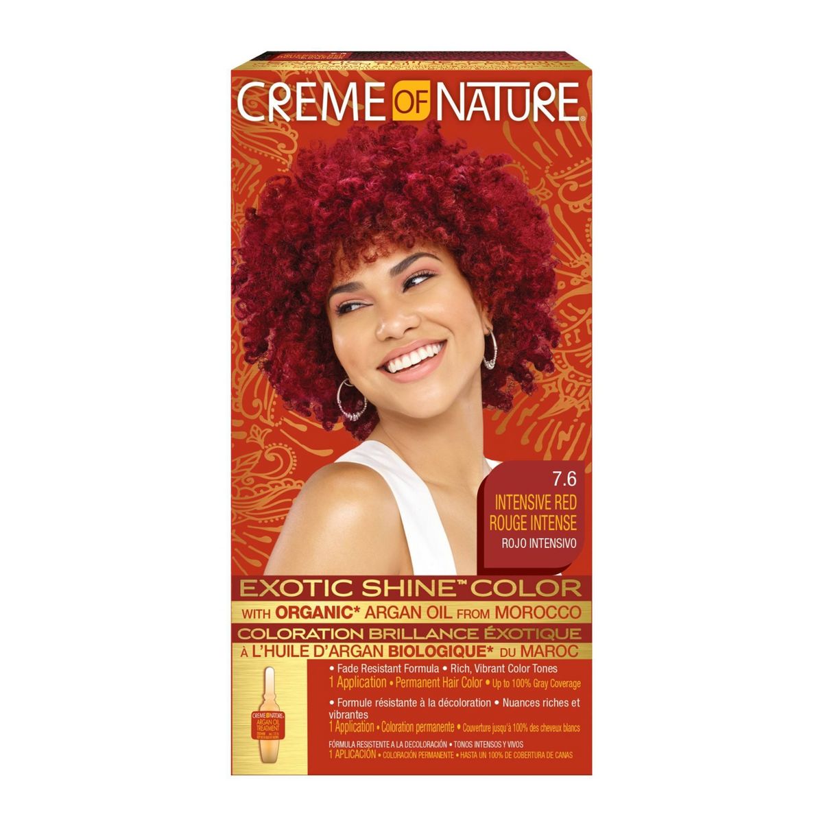 Creme of Nature Exotic Shine Permanent Hair Color - Intensive Red 7.6