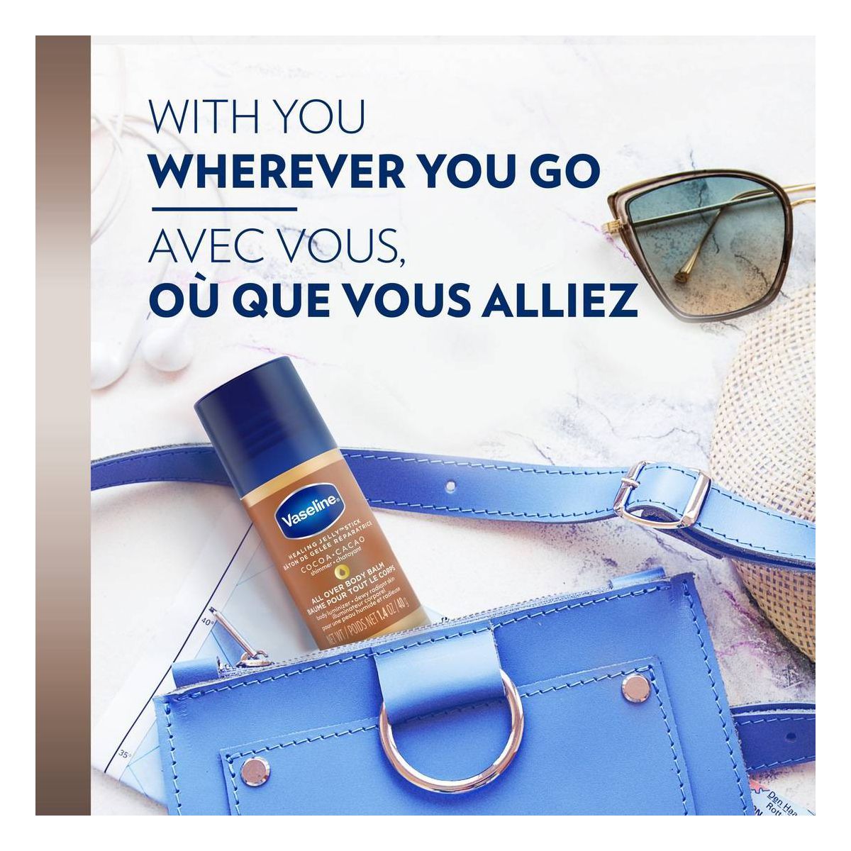Vaseline Cocoa Shimmer Jelly Stick Cocoa Butter - 1.4oz