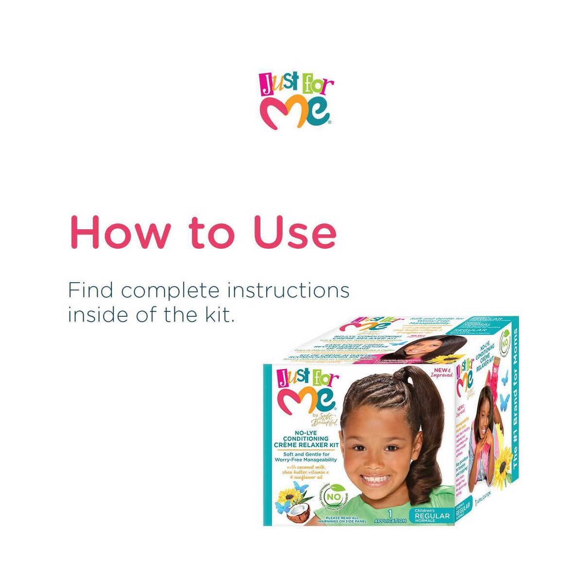 Just For Me No-Lye Conditioning Crème Relaxer Kit - Textured Hair, All Hair Types
