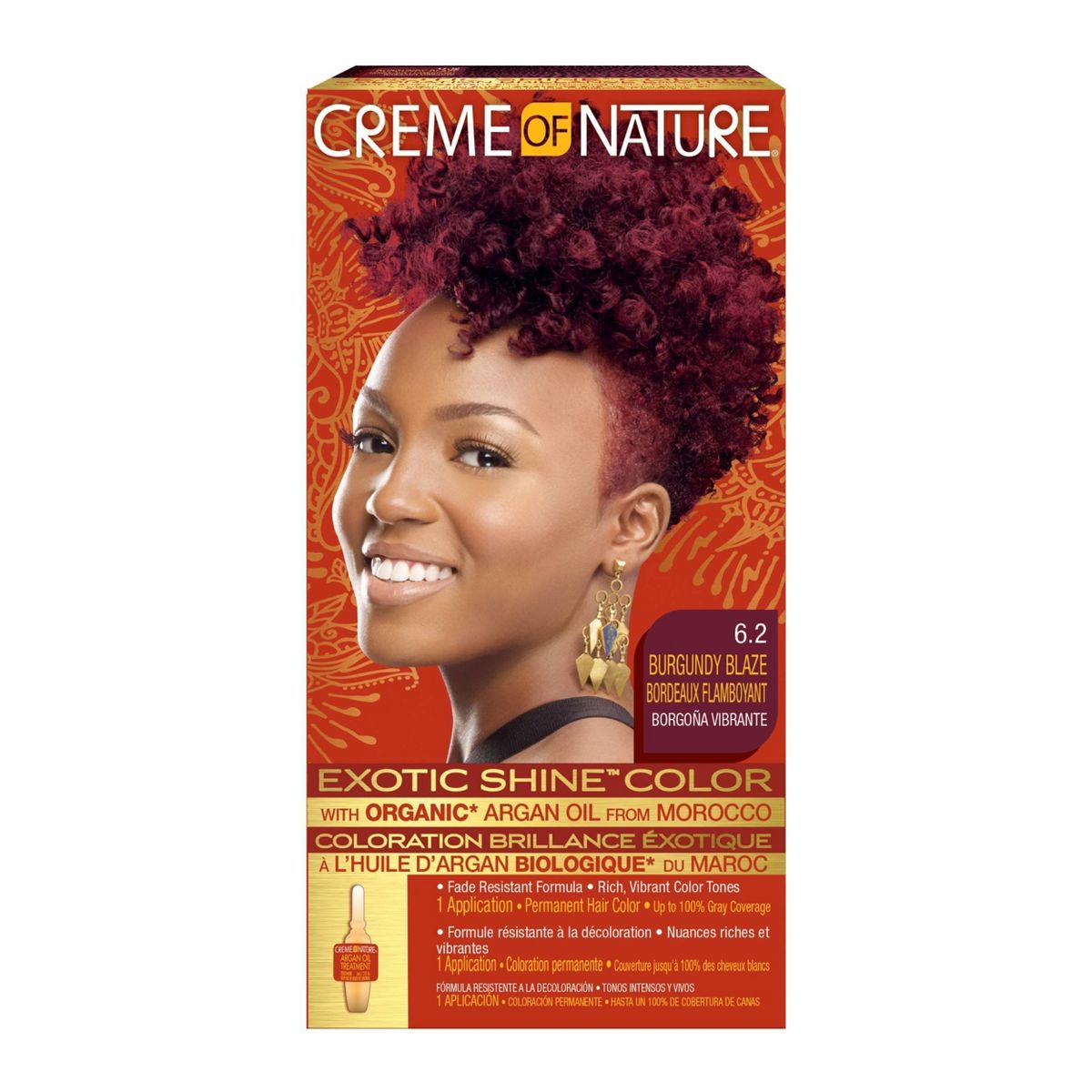 Creme of Nature Exotic Shine Permanent Hair Color -  Burgundy Blaze 6.2