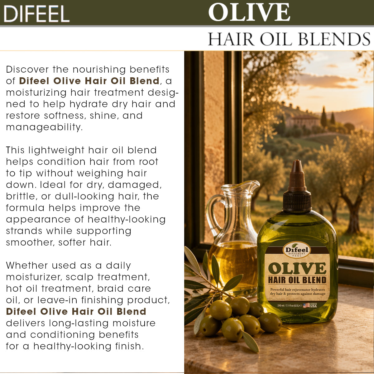 Difeel Olive Oil Premium Hair Oil