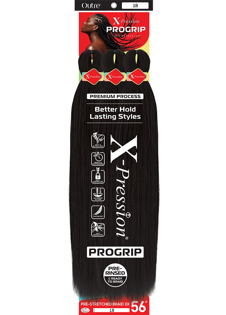 Outre X-Pression 56" ProGrip Pre-Stretched Synthetic Braiding Hair