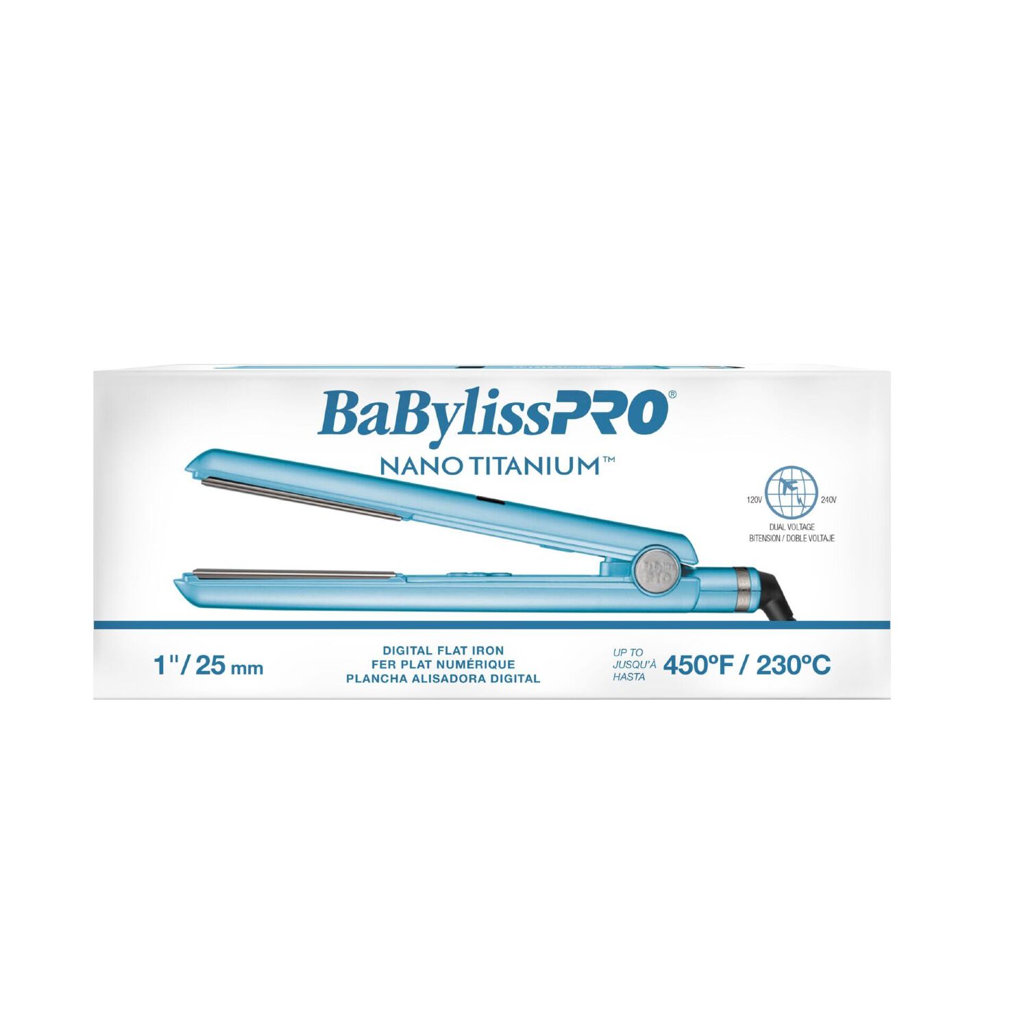 BaBylissPRO Nano Titanium 1" Digital Flat Iron