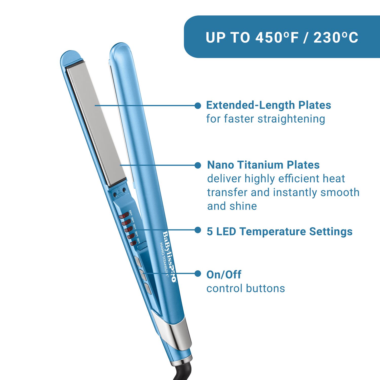 BaBylissPRO 1" Ultra-Sleek Flat Iron