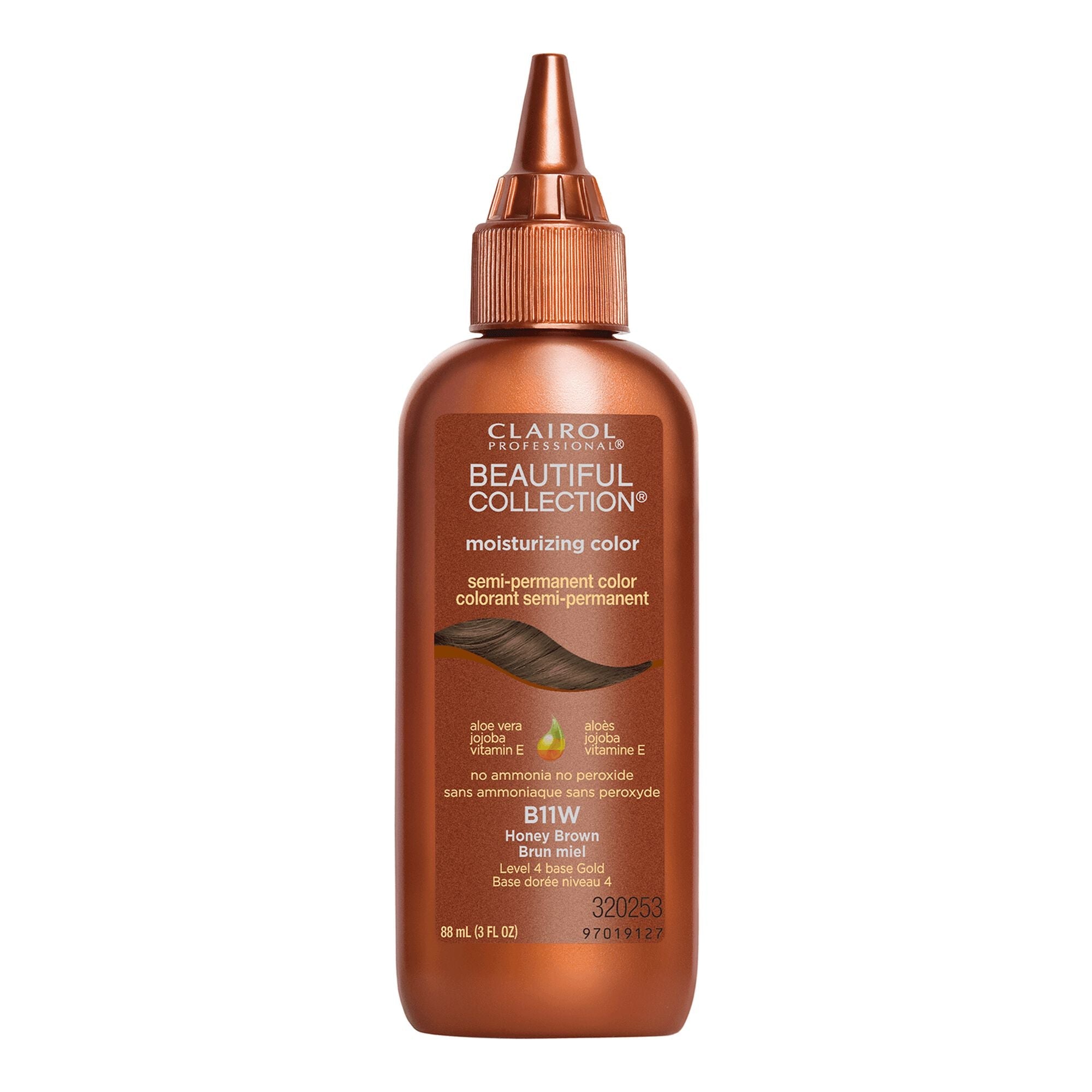 Clairol Beautiful Collection Advanced Gray Solution Hair Color, B11W Honey Brown, 3oz