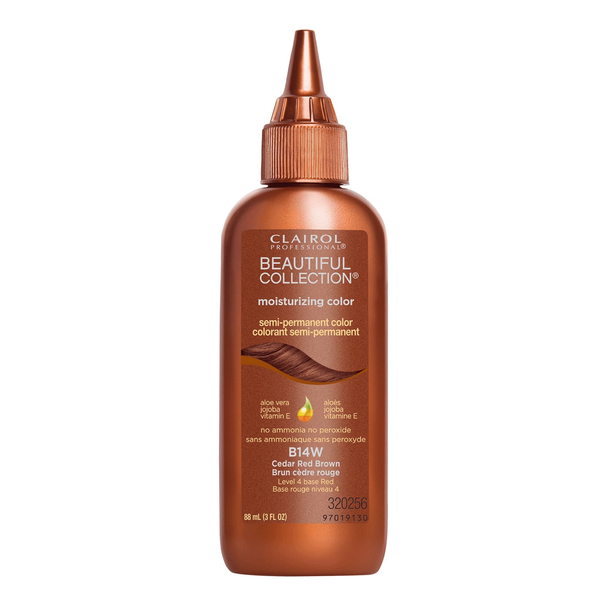 Clairol Beautiful Collection Advanced Gray Solution Hair Color, B14W Cedar-Red Brown, 3oz