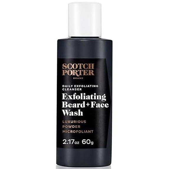 Scotch Porter Exfoliating Beard And Face Cleanser For Men, 2.17oz