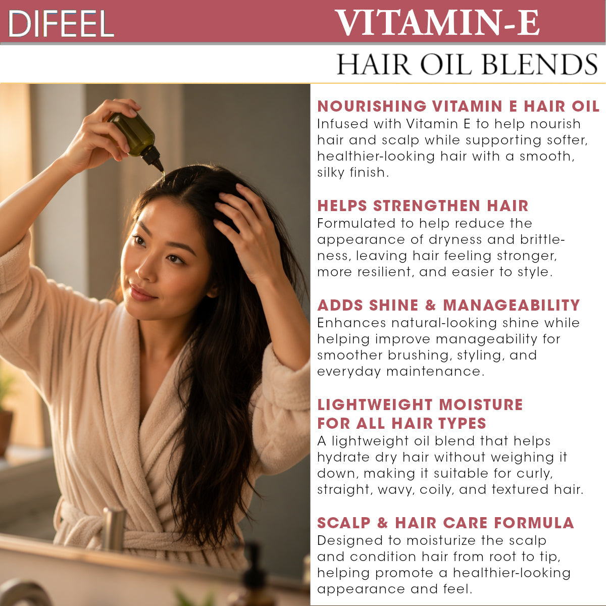 Difeel Vitamin E Hair Oil