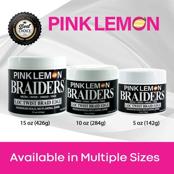 Pink Lemon Braiders Lock Twist Braid Edge - 5oz