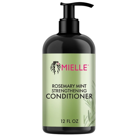 Mielle Organics Rosemary Mint Shampoo and Conditioner with Strengthening Hair Oil, 12oz