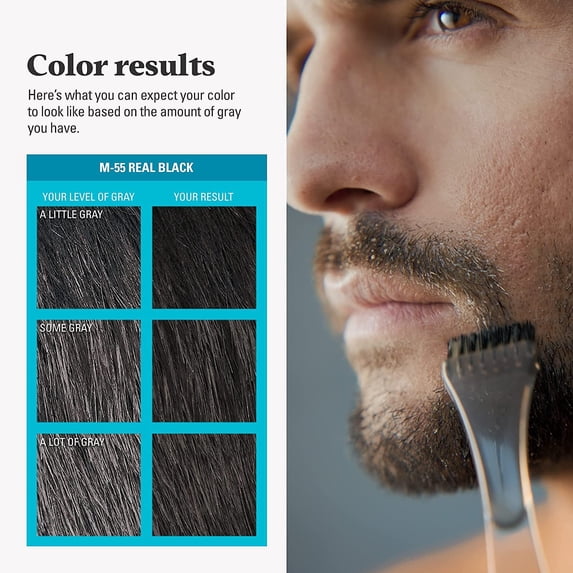 Just For Men Mustache & Beard Color Gel - Real Black 1 ct