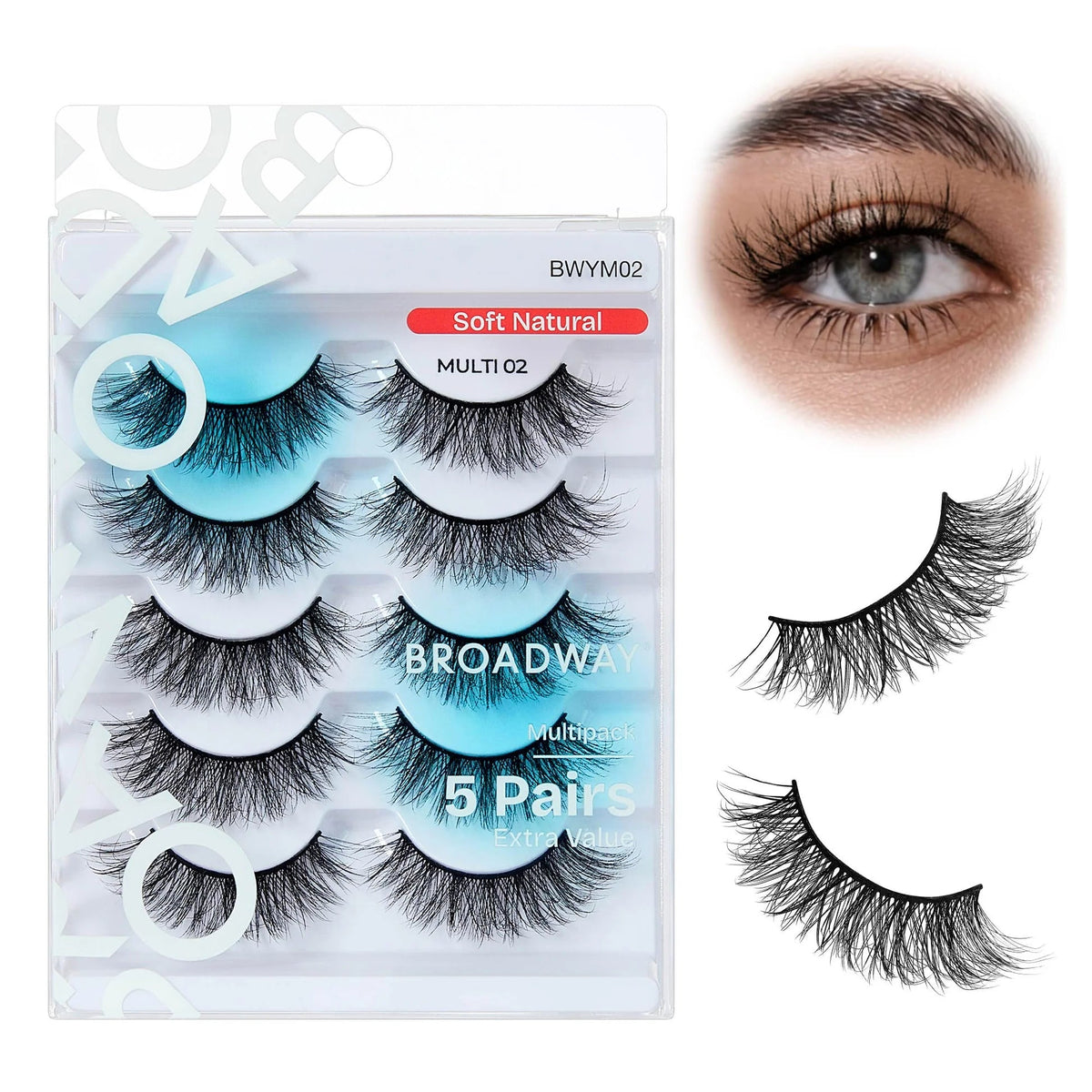 Broadway Faux Mink Strip Eyelashes - BWYM02