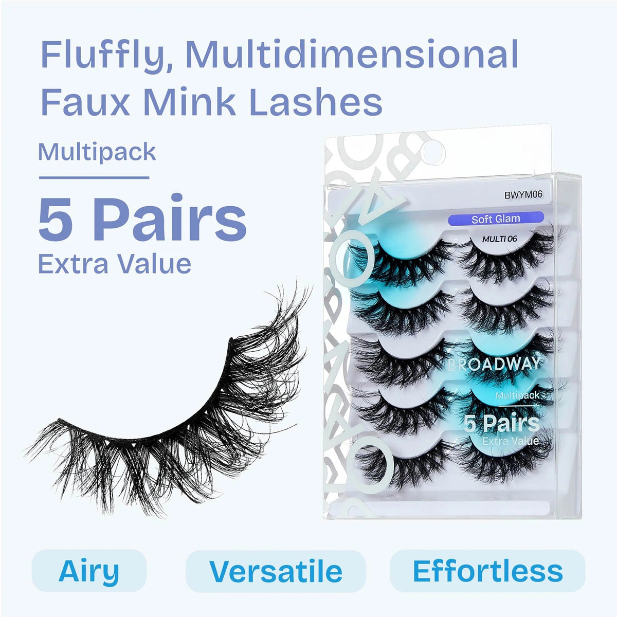 Broadway Faux Mink Strip Eyelashes - BWYM07