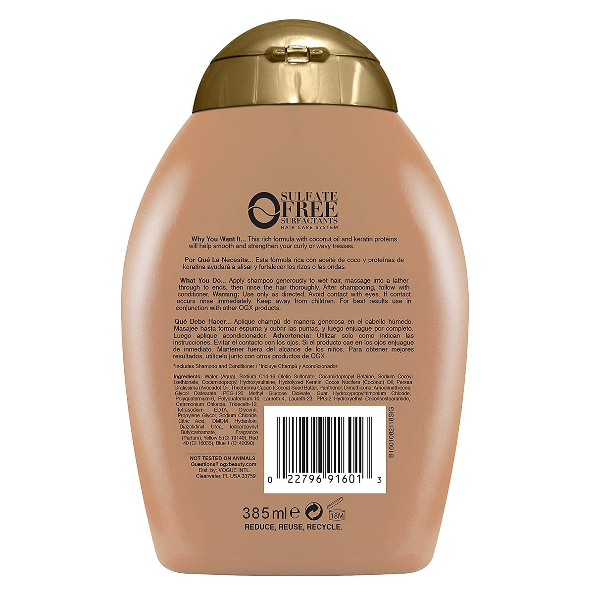 OGX Brazilian Keratin Therapy Moisturizing Daily Shampoo, 13oz
