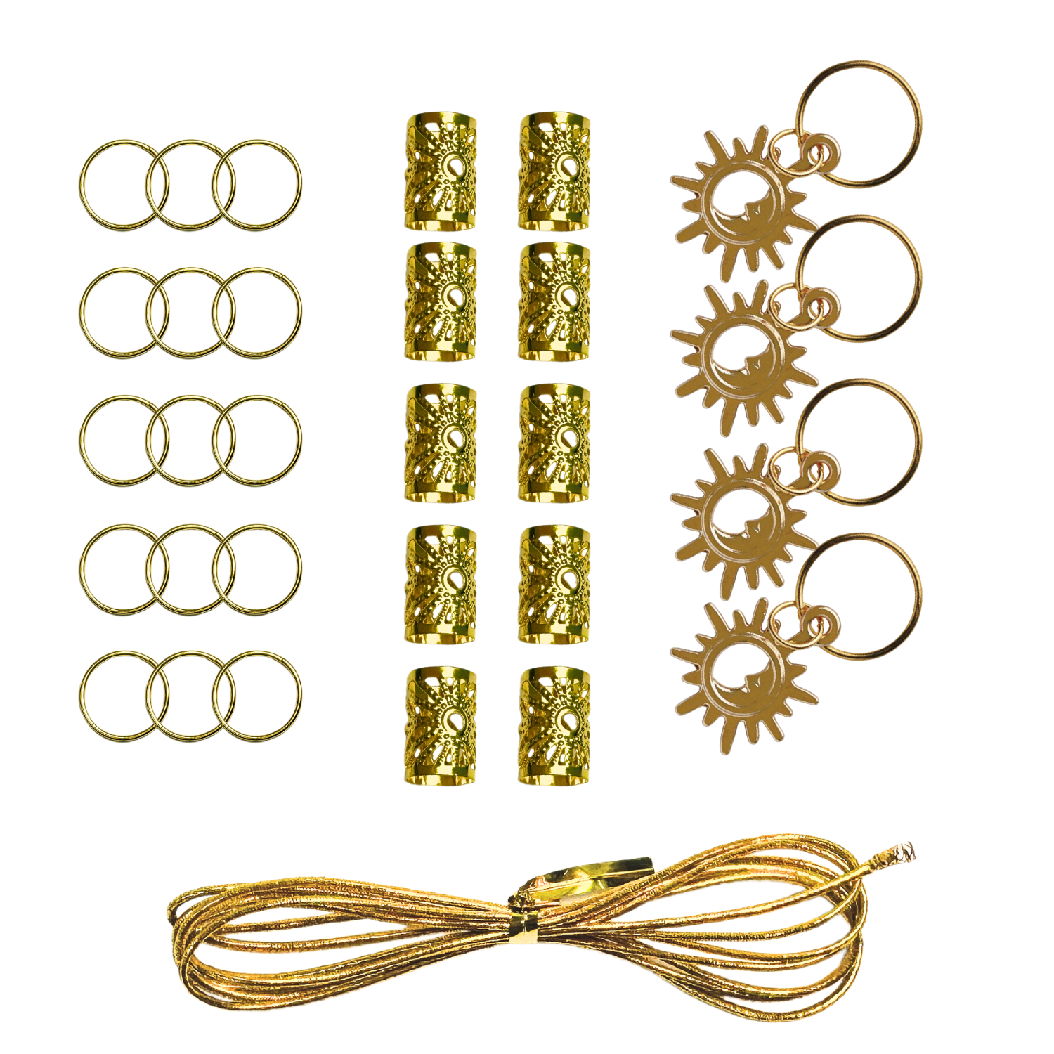 Annie Braid Charm Set, Sun & Moon