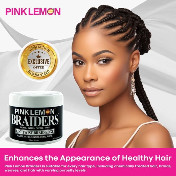 Pink Lemon Braiders Lock Twist Braid Edge - 5oz