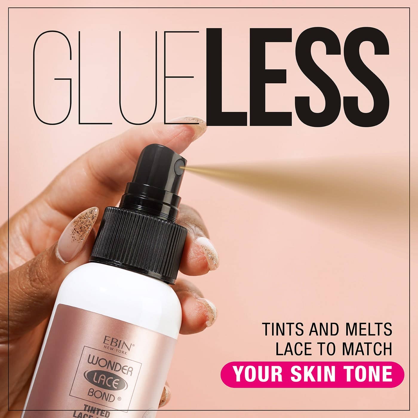 Wonder Lace Bond GLUELESS - Tinted Lace Melt Spray: Medium Dark Brown