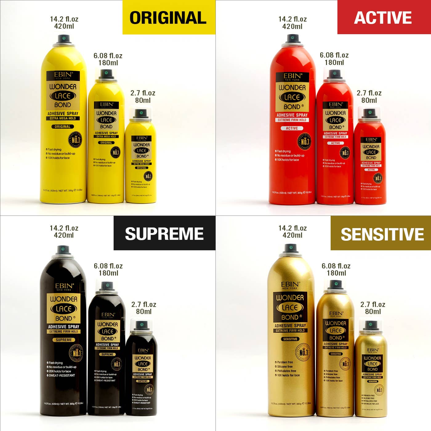 Wonder Lace Bond Wig Adhesive Spray - Extra Mega Hold: 180ml