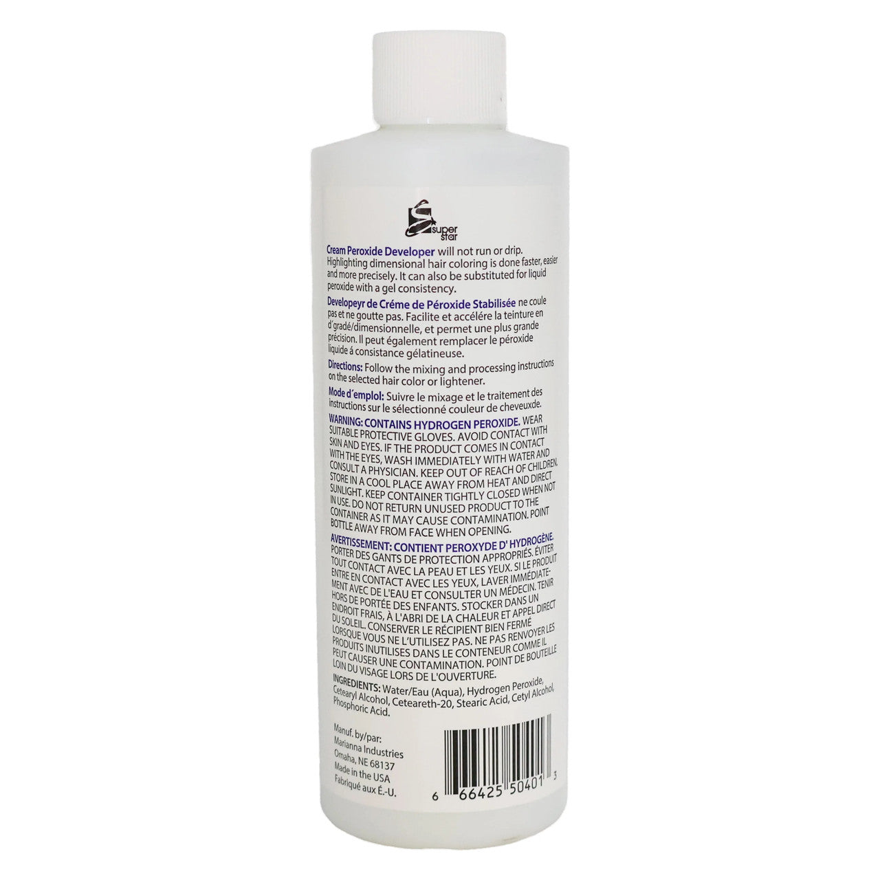 Super Star 40V Cream Peroxide Developer Hair Color 8oz