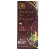 BTL 3 in 1 Hair Dye Shampoo Plants Ingredients Instant Color - Dark Brown 500ml