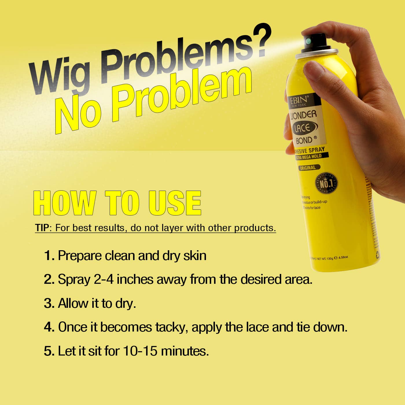 Wonder Lace Bond Wig Adhesive Spray - Extra Mega Hold: 180ml
