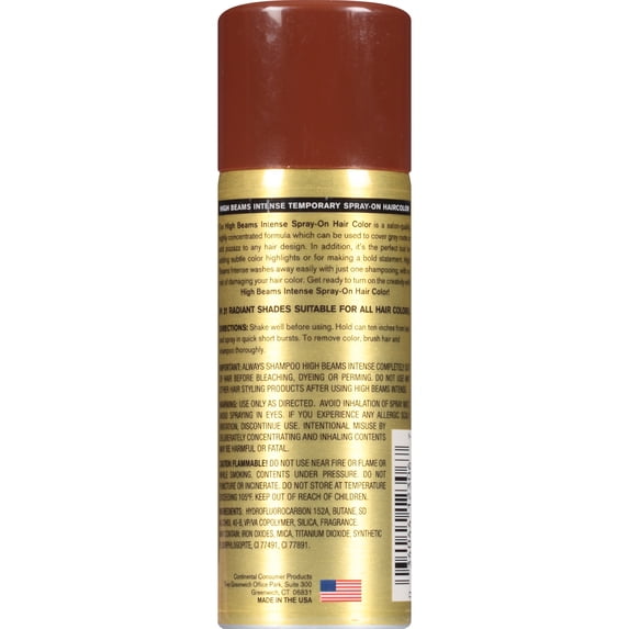 High Beams Temporary Spray On Hair Color Thickener, Brown, 2.7oz
