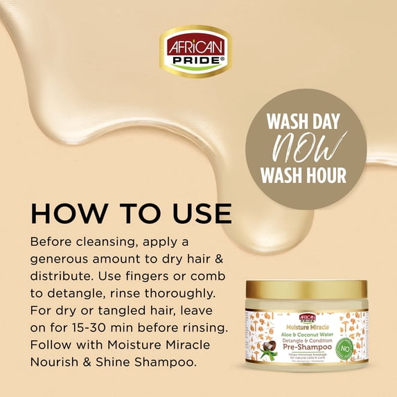 African Pride Aloe & Coconut Water Pre-Shampoo 12oz