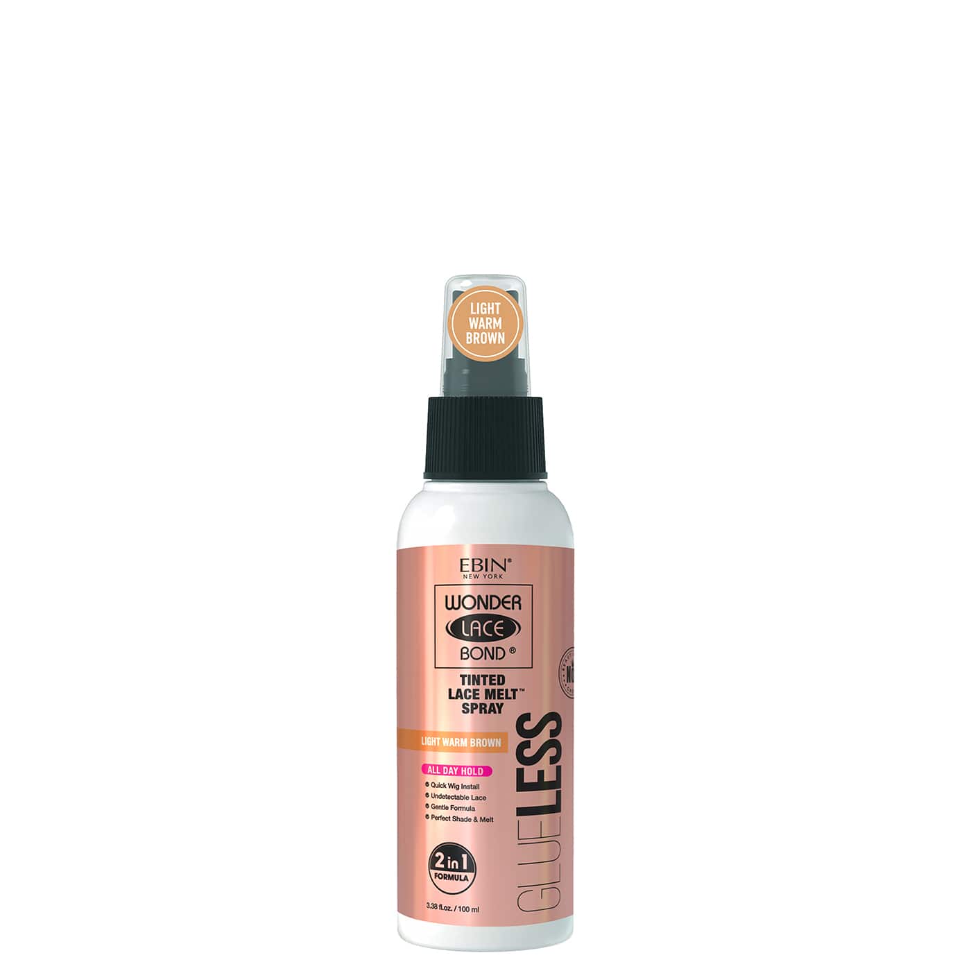 Wonder Lace Bond GLUELESS - Tinted Lace Melt Spray: Medium Dark Brown