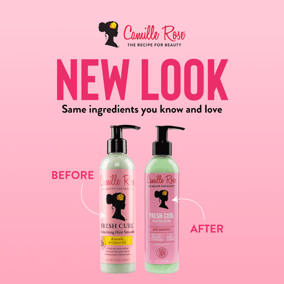 Camile Rose Fresh Curl Revitalizing Hair Smoother with Avocado Oil & Castor Oil, 8oz