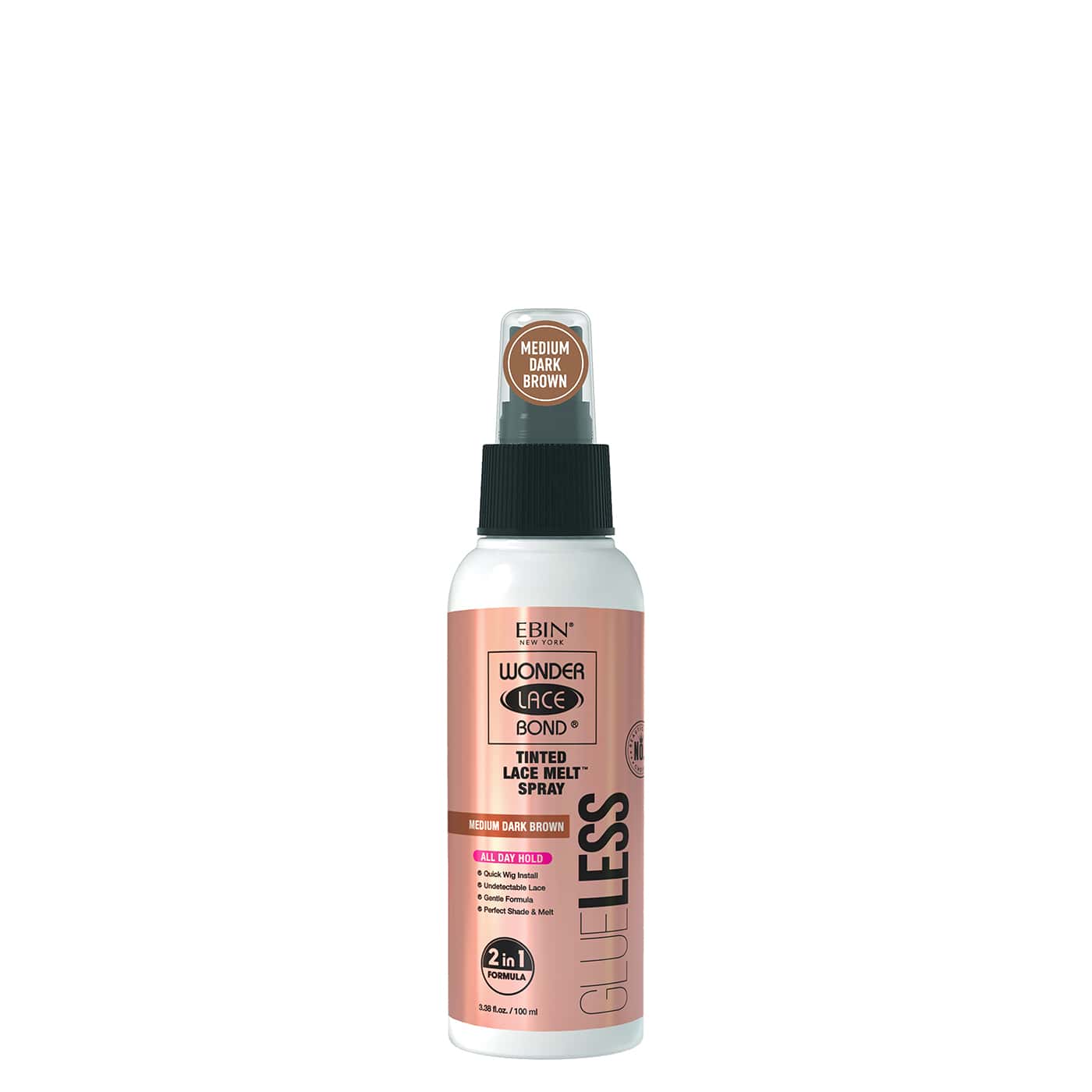 Wonder Lace Bond GLUELESS - Tinted Lace Melt Spray: Medium Dark Brown
