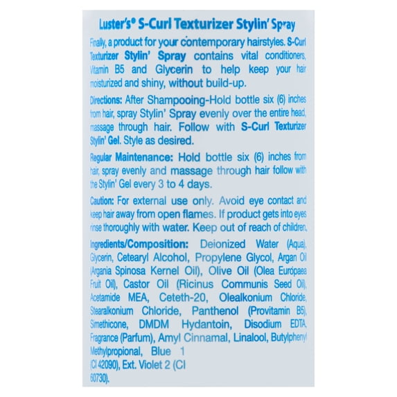 Luster's Scurl Texturizer Daily Moisturizing Styling Hair Spray with Argan Oil, 8oz
