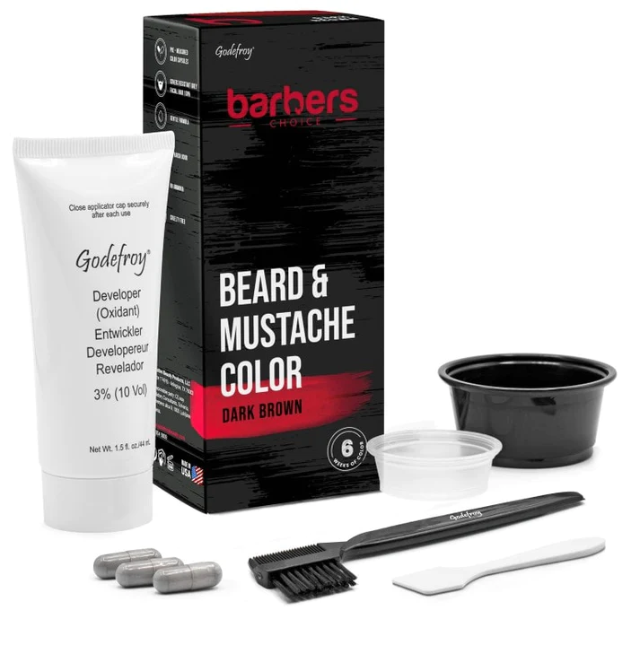 Godefroy Barbers Choice 3 Application Beard & Mustache Color "Jet Black"