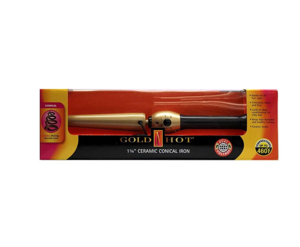 Gold N Hot Ceramic Conical Iron