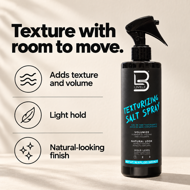 L3VEL3 Salt Texture Spray – Effortless Beachy Waves and Volume