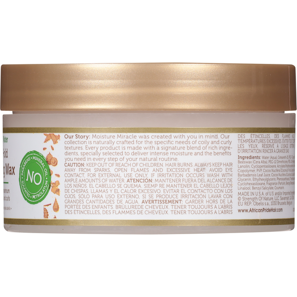 African Pride Edge Styling Wax, Aloe & Coconut Water, Maximum Hold