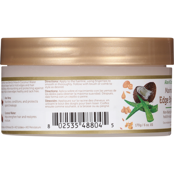 African Pride Edge Styling Wax, Aloe & Coconut Water, Maximum Hold