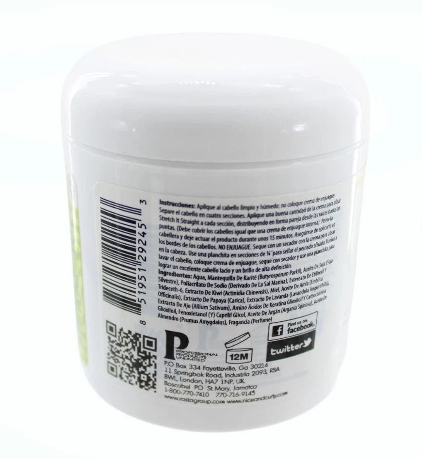 Hair Cream Nice and Curly Stretch It Straight Smoothing Cream, 6oz