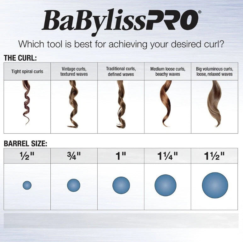 BaBylissPRO Nano Titanium  1 1/4" Spring Curling Iron